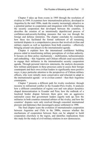 Democratization And Military Transformation In Argentina And Chile ...