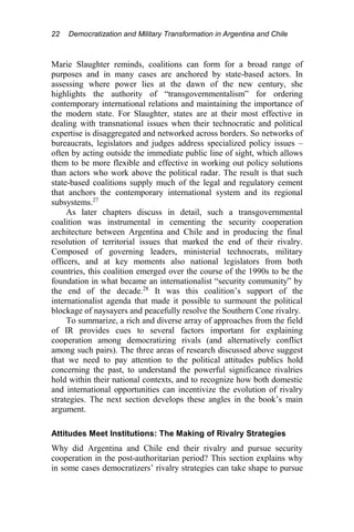 Democratization And Military Transformation In Argentina And Chile ...