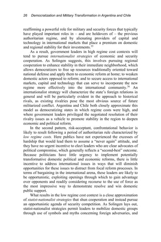 Democratization And Military Transformation In Argentina And Chile ...