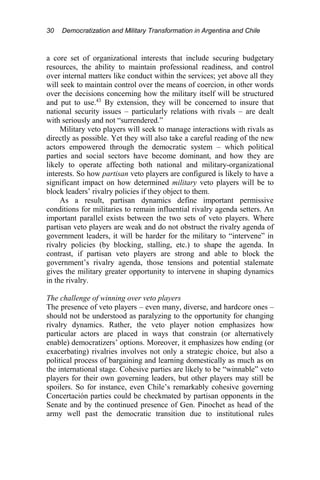 Democratization And Military Transformation In Argentina And Chile ...