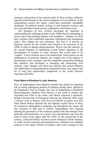 Democratization And Military Transformation In Argentina And Chile ...