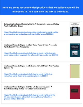 Shubha System Intellectual Property Rights A Critical History Christopher May Editor ...