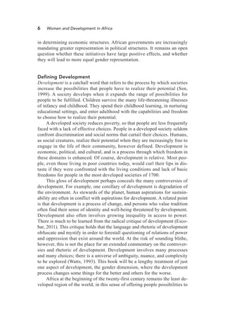 Women And Development In Africa How Gender Works Michael Kevane | PDF