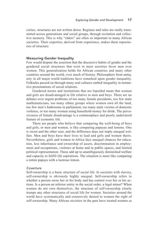 Women And Development In Africa How Gender Works Michael Kevane | PDF
