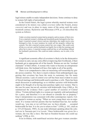 Women And Development In Africa How Gender Works Michael Kevane | PDF