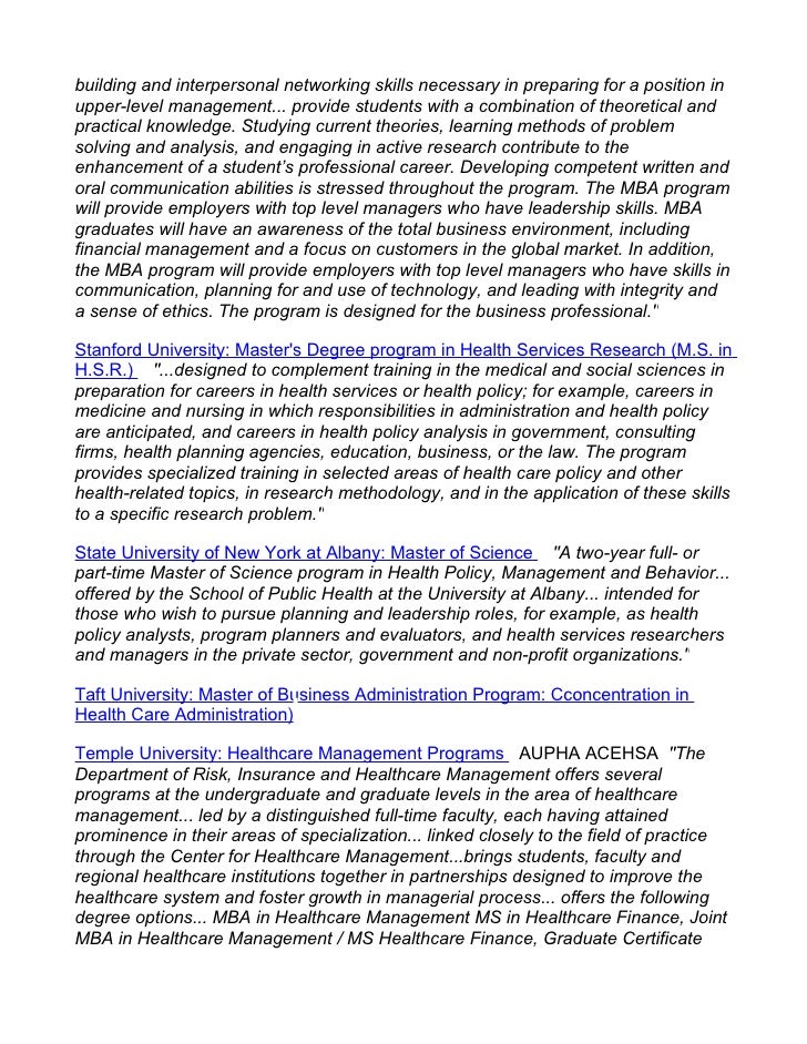 Masters in Public Health Programs