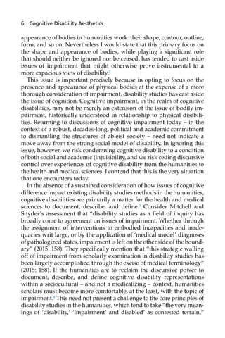 Cognitive Disability Aesthetics Visual Culture Disability ...