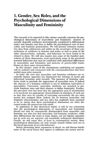 Masculinity And Femininity Their Psychological Dimensions Correlates ...