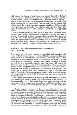 Masculinity And Femininity Their Psychological Dimensions Correlates ...