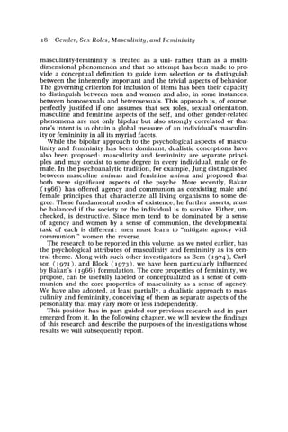 Masculinity And Femininity Their Psychological Dimensions Correlates ...