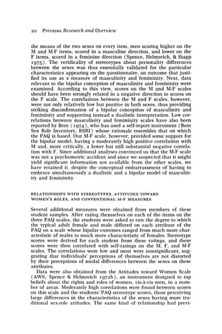 Masculinity And Femininity Their Psychological Dimensions Correlates ...