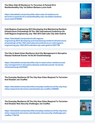 Resilient City Landscape Architecture For Climate Change Elke Mertens | PDF