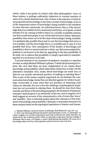 Scepticism Knowledge And Forms Of Reasoning John Koethe | PDF
