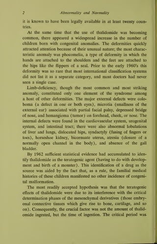 Thalid Abnormality And Normality The Mothering Of Thalidomide Children Ethel ...