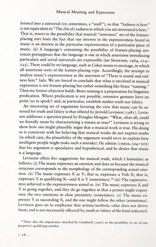 Musical Meaning And Expression Stephen Davies | PDF