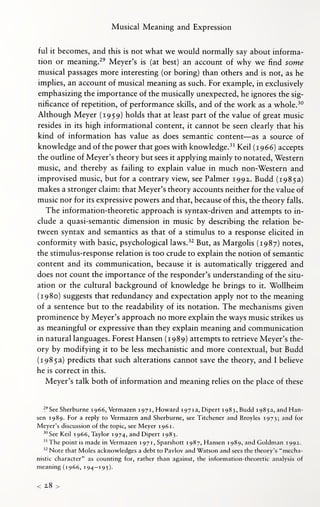 Musical Meaning And Expression Stephen Davies | PDF