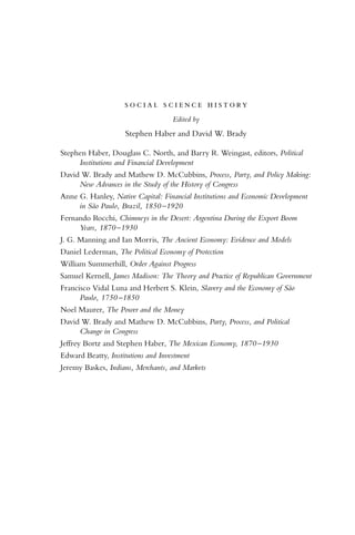 Political Institutions And Financial Development Stephen Haber Editor ...