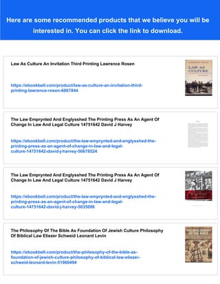 Law As Culture An Invitation Lawrence Rosen | PDF