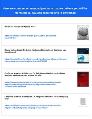 Mathias Risse On Global Justice Core Textbook Mathias Risse | PDF