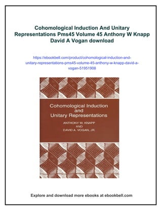 Cohomological Induction And Unitary Representations Pms45 Volume 45 ...