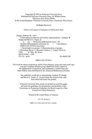 Cohomological Induction And Unitary Representations Pms45 Volume 45 ...