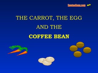 THE CARROT, THE EGG AND THE COFFEE BEAN SwetooSonu.com 