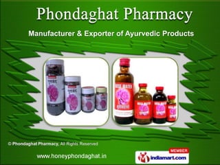 Manufacturer & Exporter of Ayurvedic Products
 