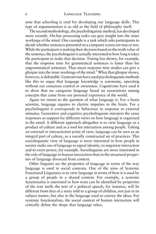 Language Teaching Linguistic Theory In Practice Melinda Whong | PDF