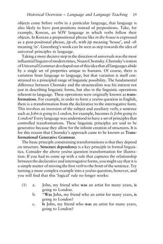 Language Teaching Linguistic Theory In Practice Melinda Whong | PDF