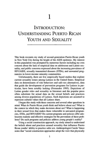 Sex And Sexuality Among New Yorks Puerto Rican Youth Marysol Asencio | PDF