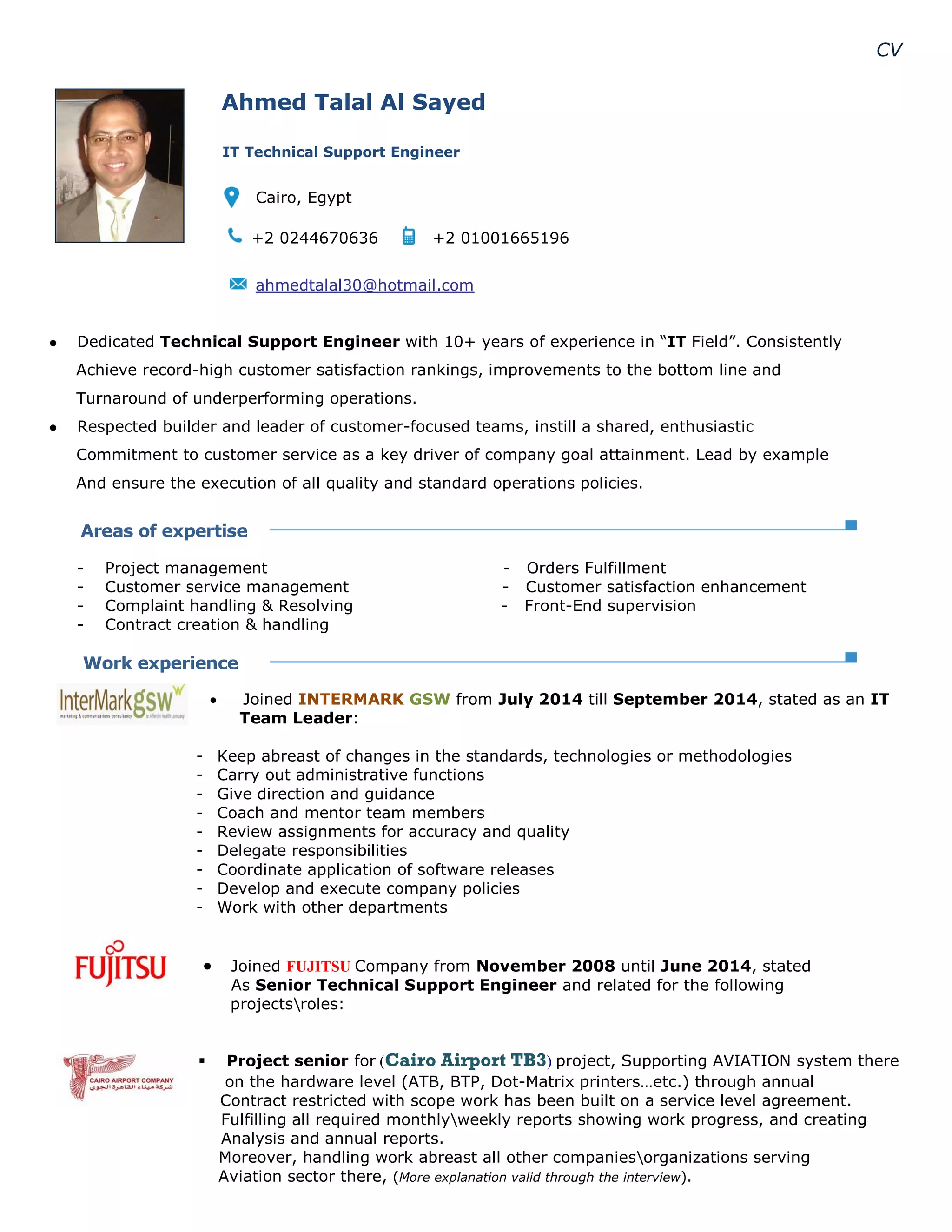 Ahmed Talal CV | PDF