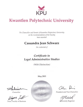 LAA Certificate
