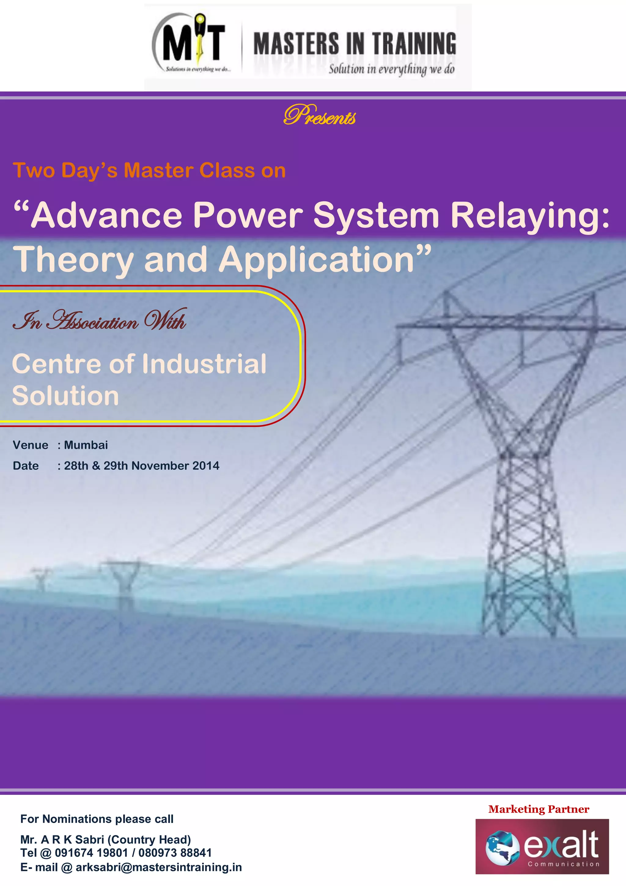 Advance Power System Relaying Theory and Application PDF