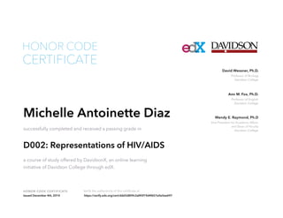 Davidson College Certificate | PDF