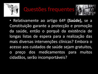 Artigo 42.º(Liberdade de criação cultural)“1. É livre a criação intelectual, artística e científica.[…]”Artigo 43.º(Liberdade de aprender e ensinar)“1. É garantida a liberdade de aprender e ensinar.2. O Estado não pode programar a educação e a cultura segundo quaisquer directrizes filosóficas, estéticas, políticas, ideológicas ou religiosas.3. O ensino público não será confessional.4. É garantido o direito de criação de escolas particulares e cooperativas.”