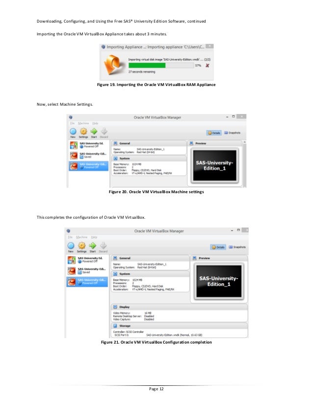 sas university edition for virtual box