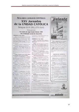 Historia reciente de la Unidad Católica: un gran bien a conservar en España.
37
 
