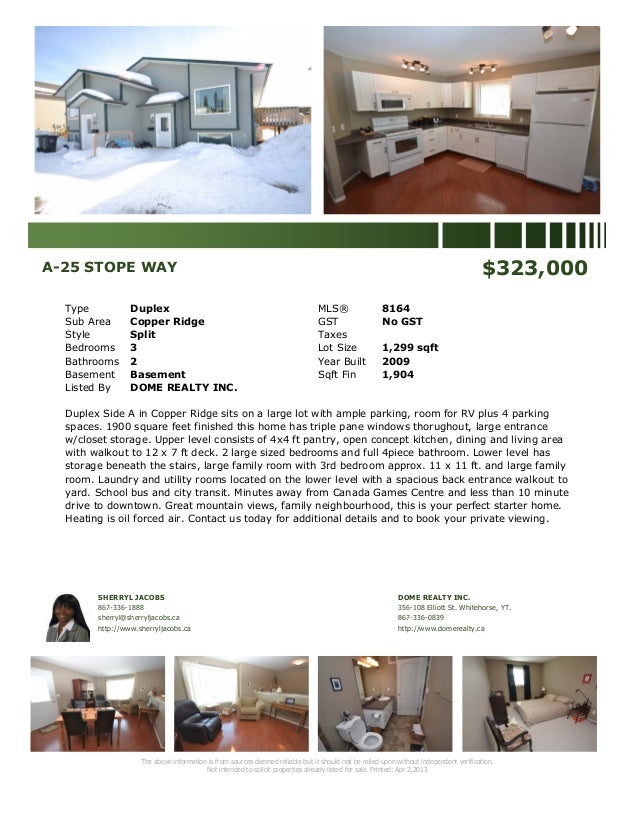 25A Stope Way, Copper Ridge, Whitehorse, Yukon MLS