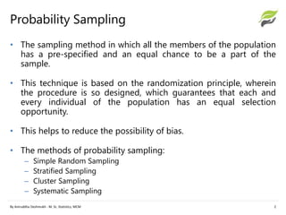 Sampling - Probability Vs Non-Probability | PPT