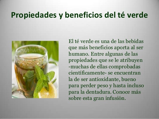 Te verde propiedades adelgazar in english