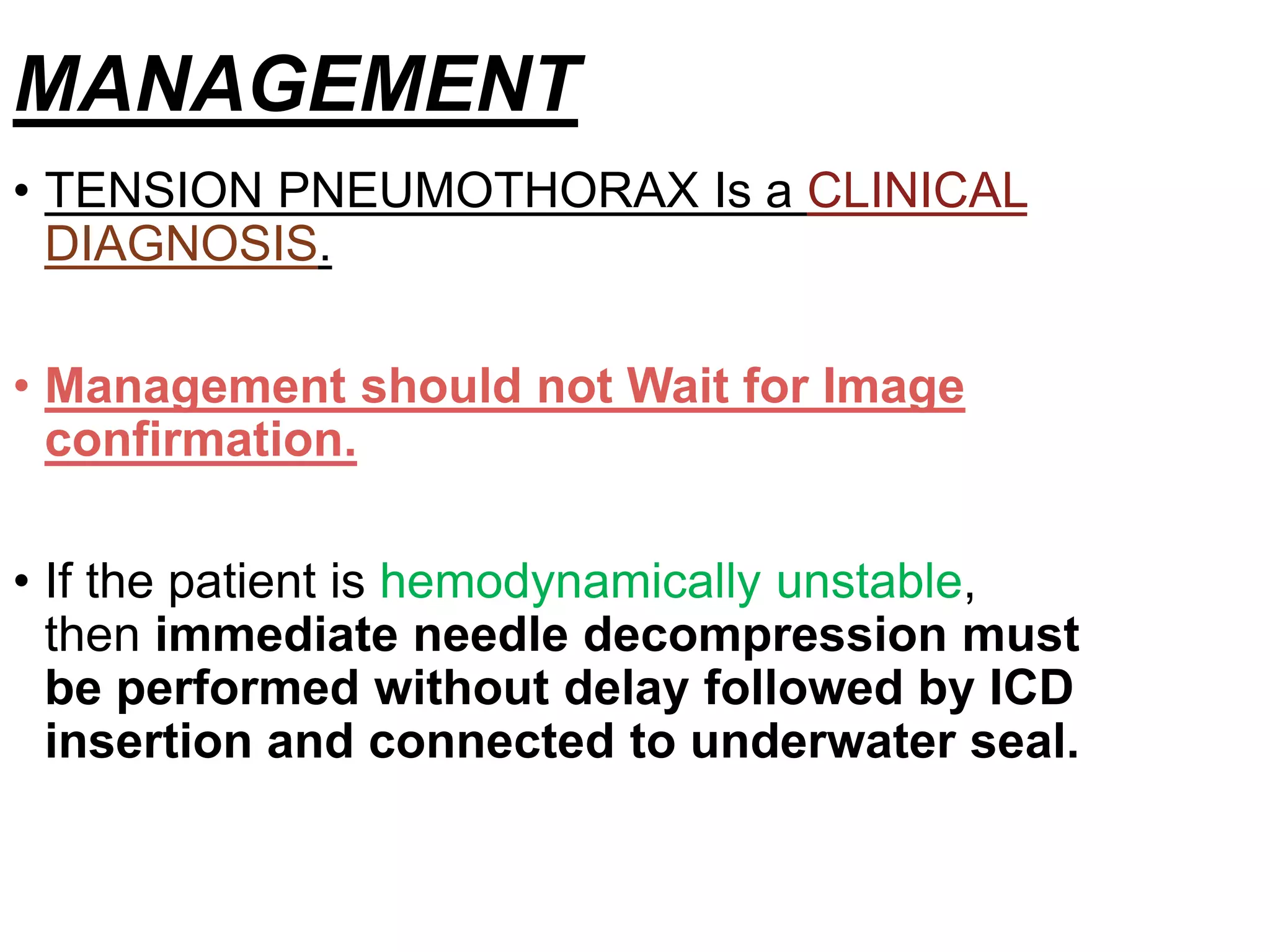 Tension pneumothorax | PPTX