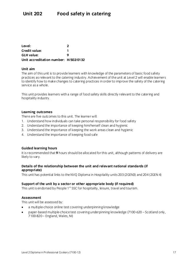 food safety level 2 questions