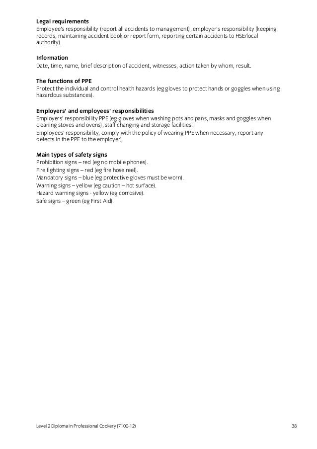 Level 2 diploma in professional cookery book