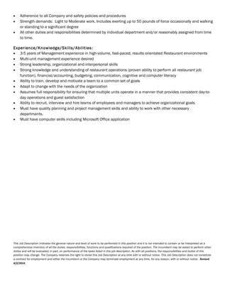 Job Description-Area Manager of Operations 4 2 2014 | DOC