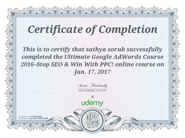 udemy adwords