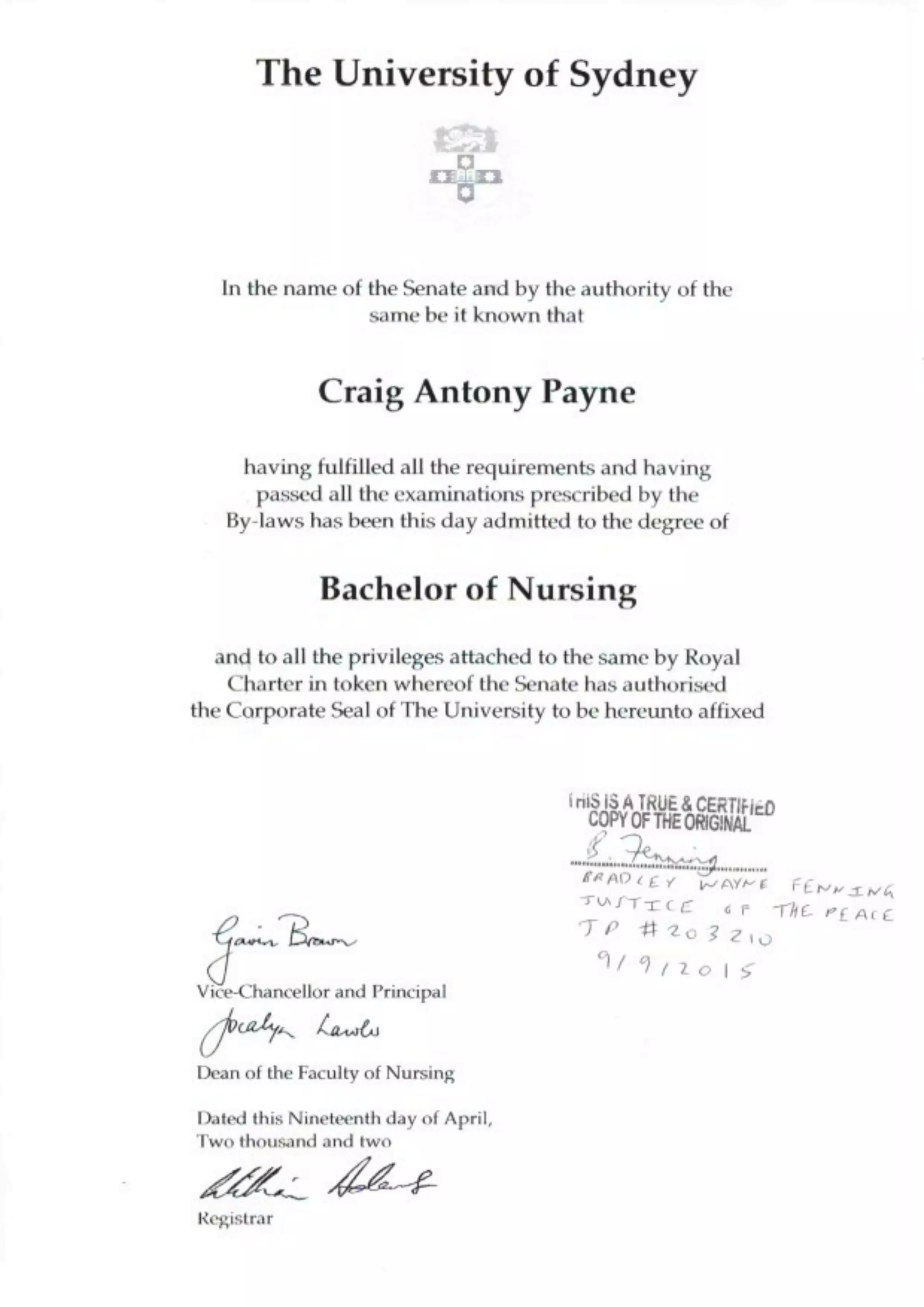 USYD Graduation Certificate PDF
