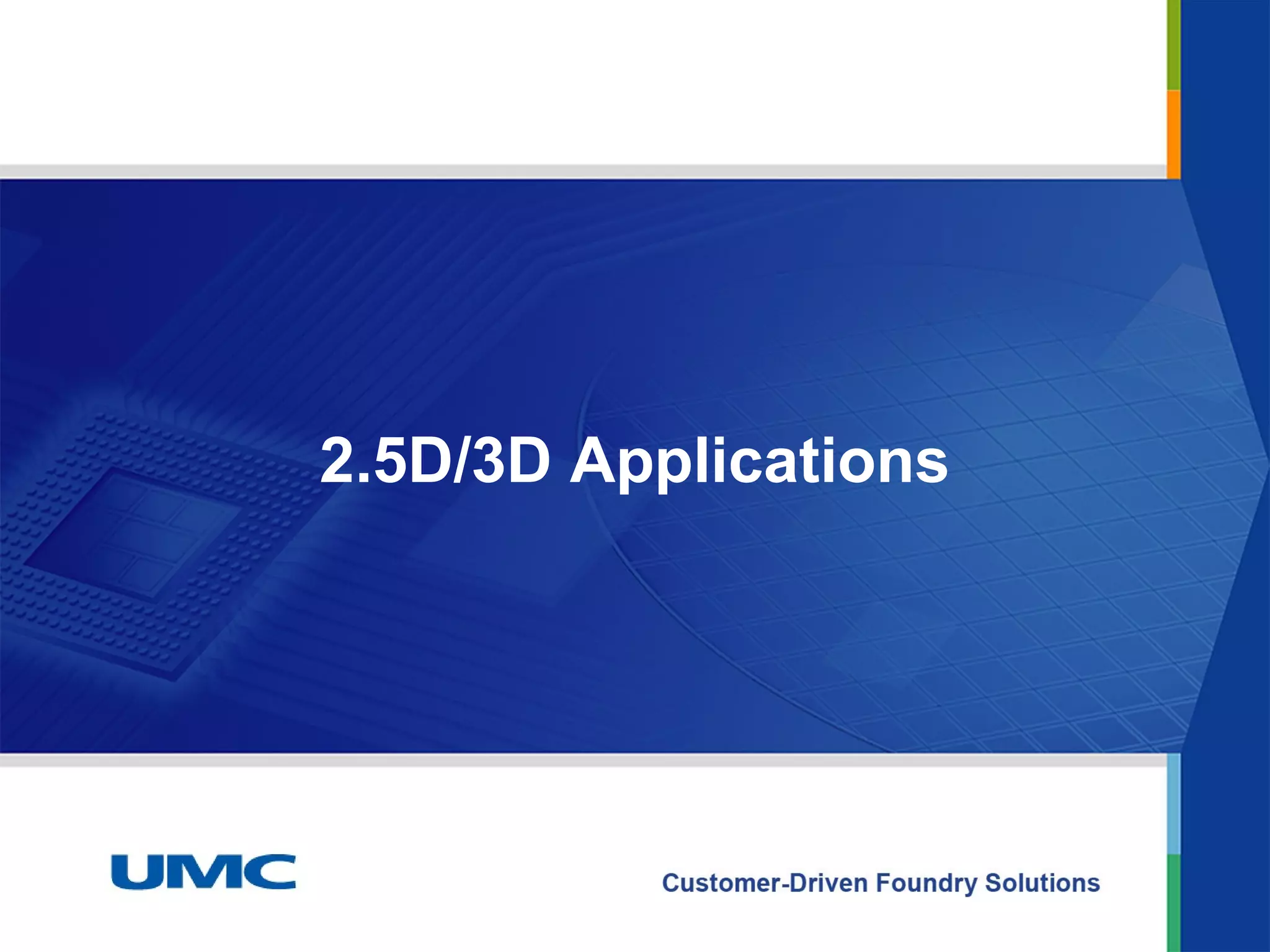 2.5D/3D Applications
 