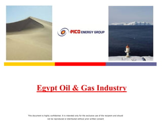 This document is highly confidential. It is intended only for the exclusive use of the recipient and should
not be reproduced or distributed without prior written consent
Egypt Oil & Gas Industry
 
