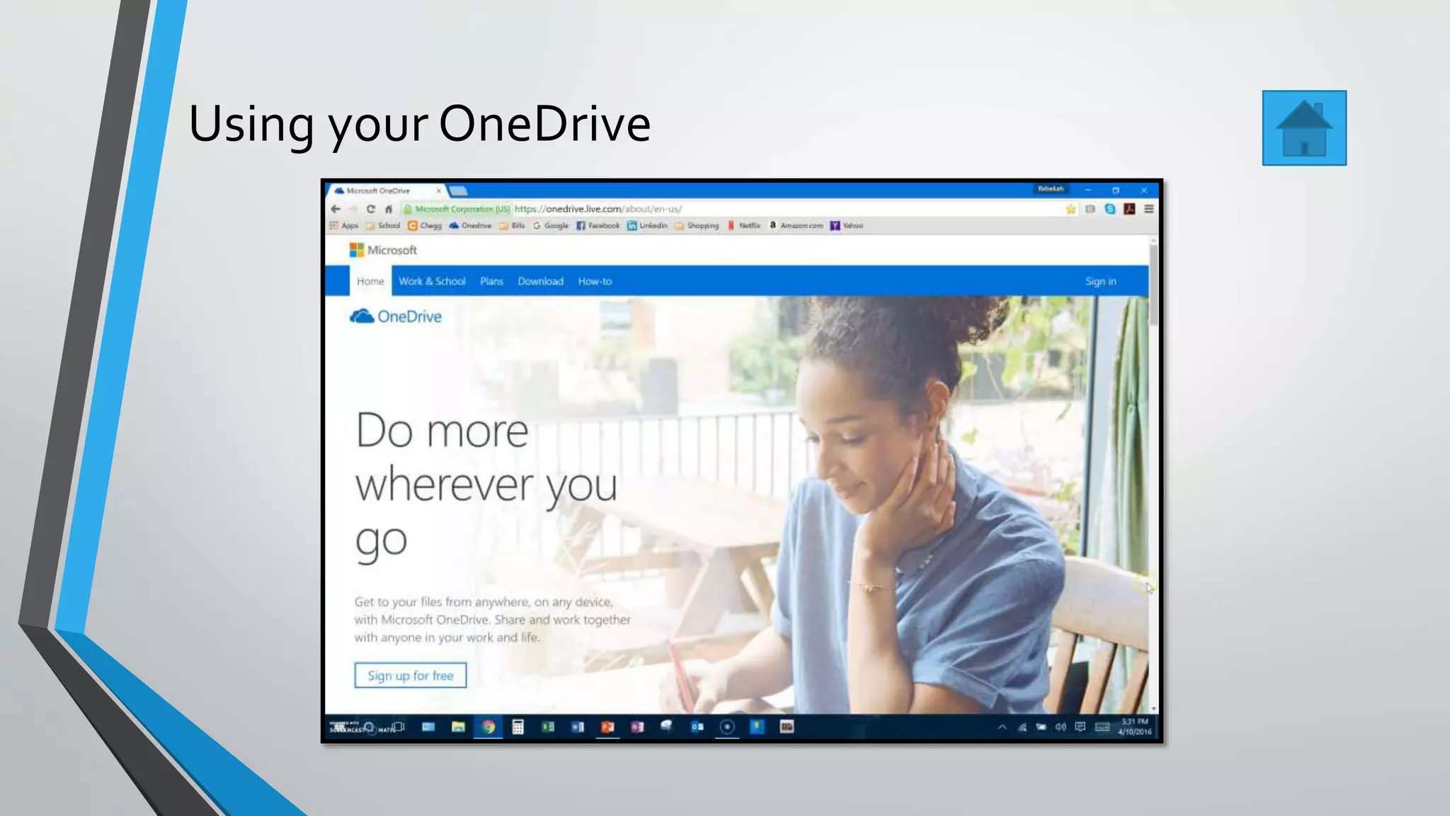 Using your OneDrive