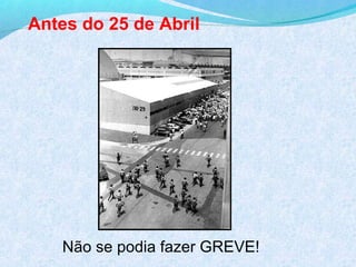 Antes do 25 de Abril




    Não se podia fazer GREVE!
 